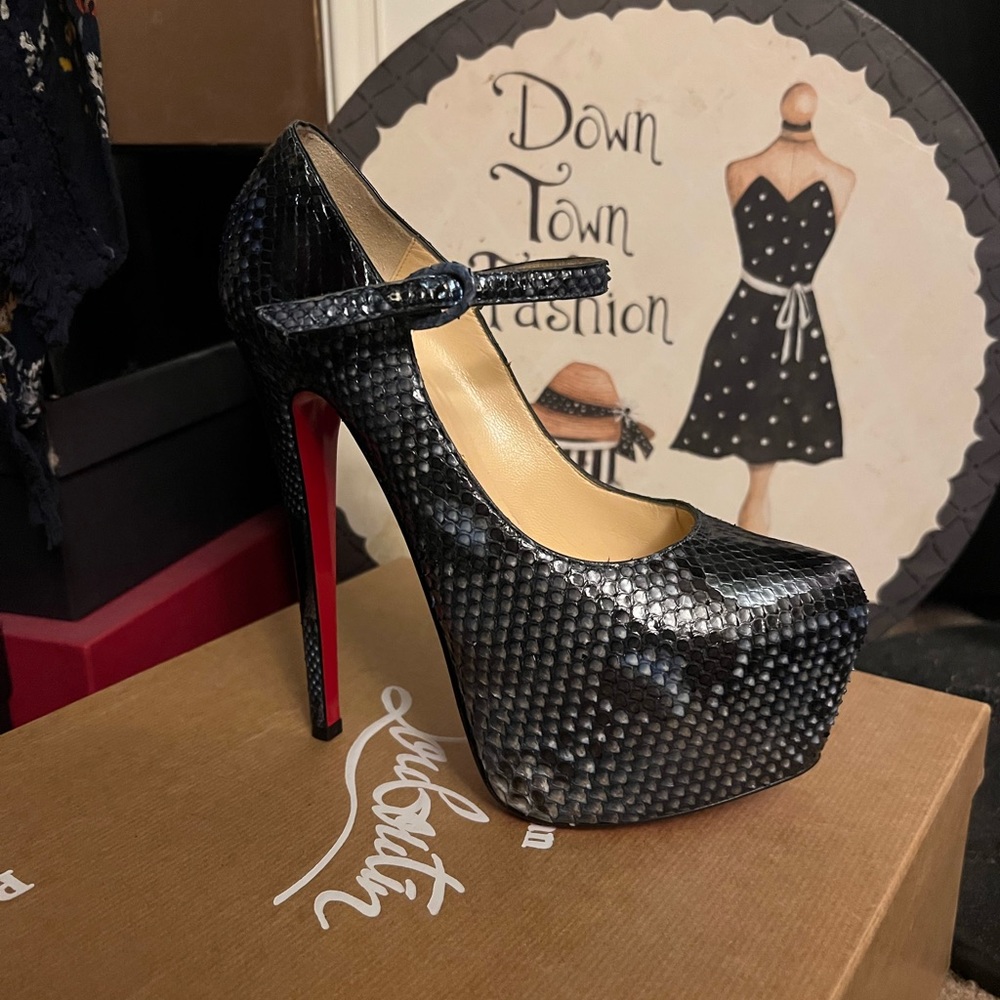 Christian Louboutin Lady Daf 160 Python Heels